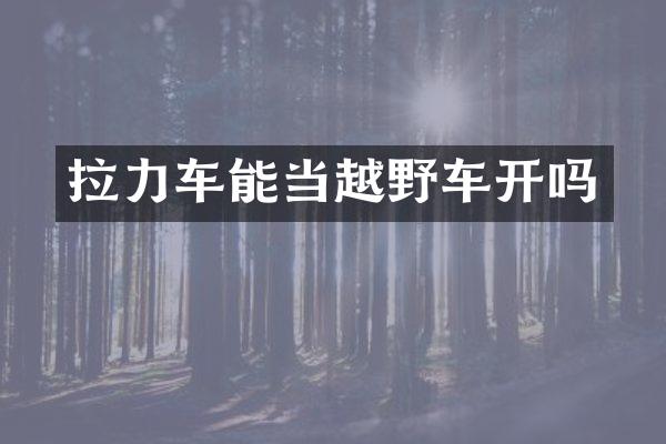 拉力车能当越野车开吗