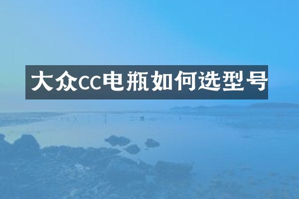 大众cc电瓶如何选型号