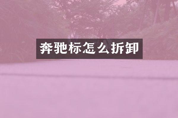 奔驰标怎么拆卸