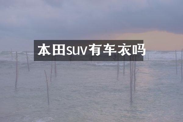 本田suv有车衣吗