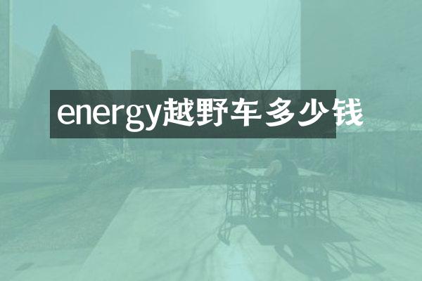 energy越野车多少钱