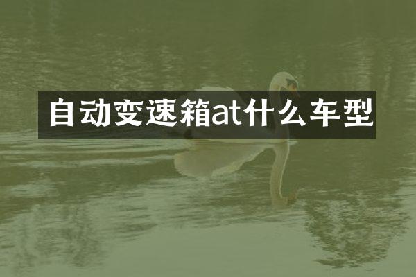 自动变速箱at什么车型