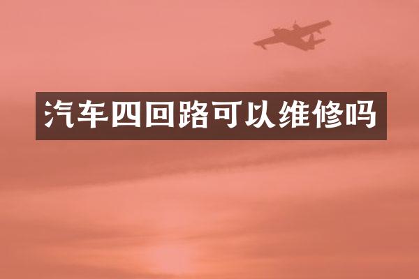 汽车四回路可以维修吗