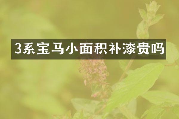 3系宝马小面积补漆贵吗
