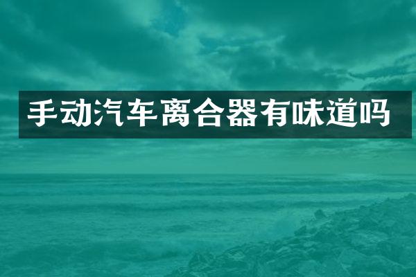 手动汽车离合器有味道吗