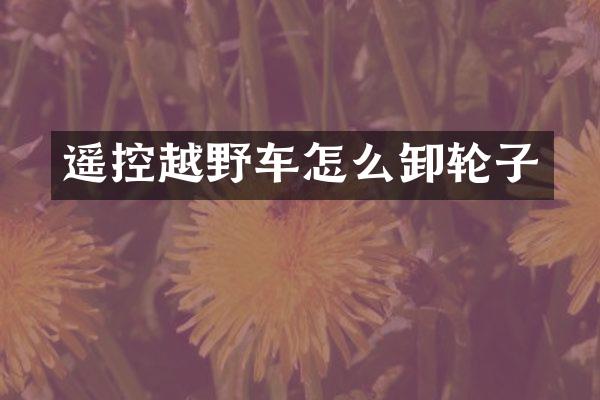 遥控越野车怎么卸轮子
