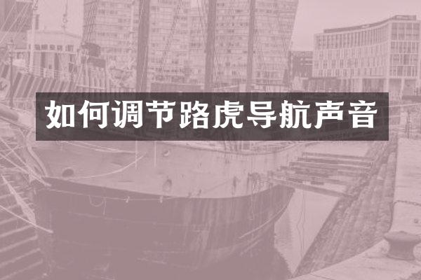 如何调节路虎导航声音