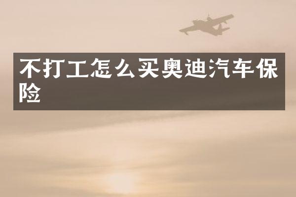 不打工怎么买奥迪汽车保险