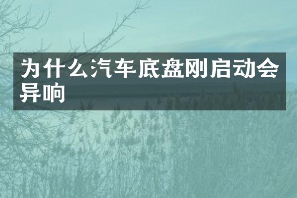 为什么汽车底盘刚启动会异响