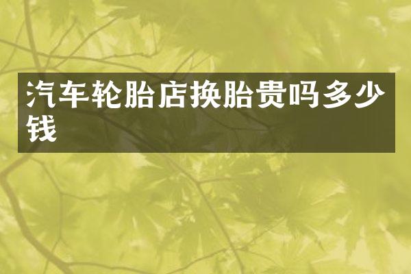 汽车轮胎店换胎贵吗多少钱