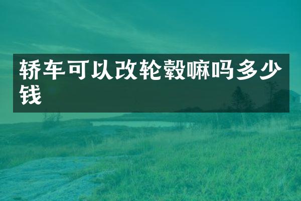 轿车可以改轮毂嘛吗多少钱