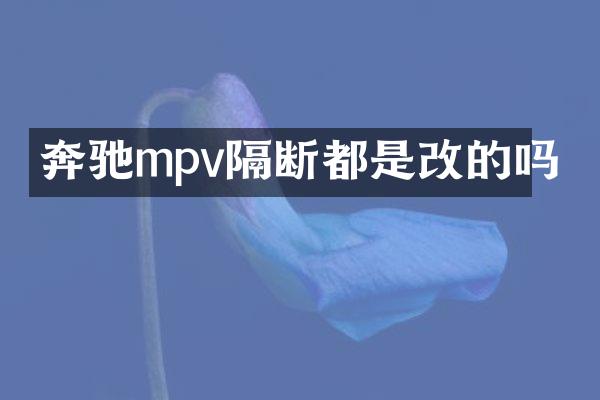 奔驰mpv隔断都是改的吗