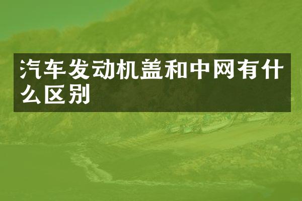 汽车发动机盖和中网有什么区别