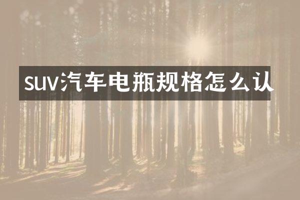 suv汽车电瓶规格怎么认