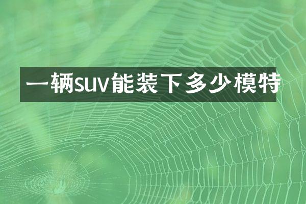 一辆suv能装下多少模特