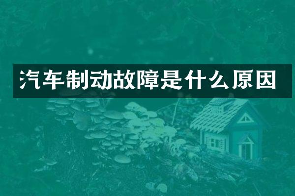 汽车制动故障是什么原因