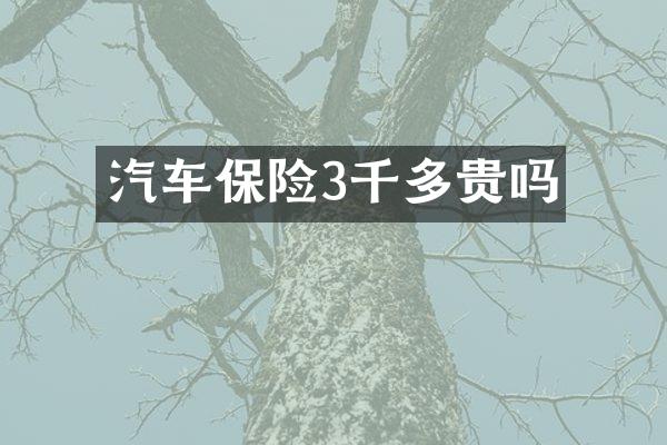 汽车保险3千多贵吗