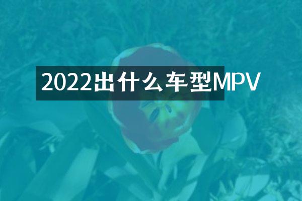 2022出什么车型MPV