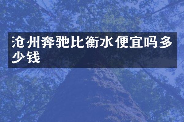 沧州奔驰比衡水便宜吗多少钱