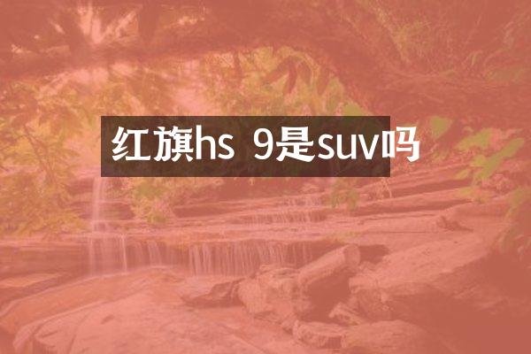 红旗hs 9是suv吗
