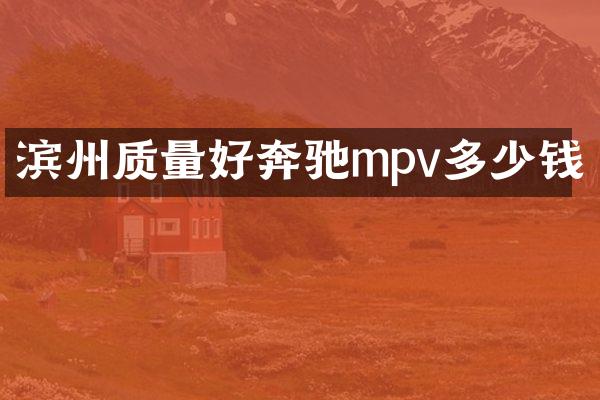 滨州质量好奔驰mpv多少钱
