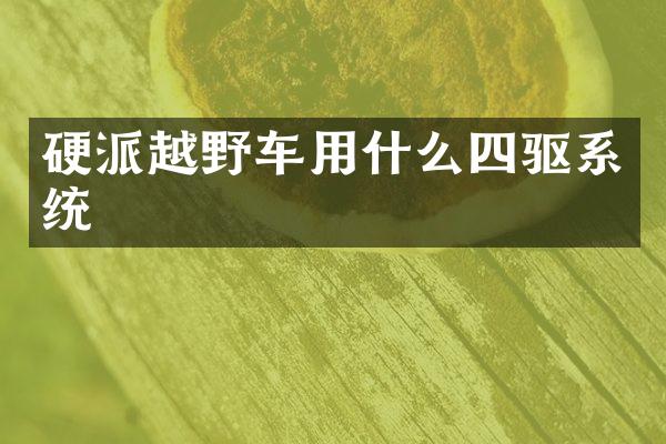 硬派越野车用什么四驱系统