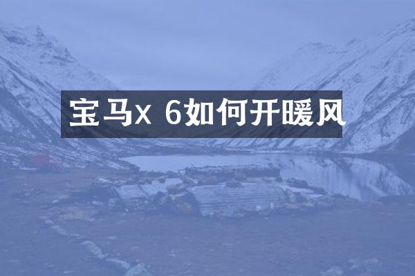 宝马x 6如何开暖风