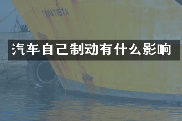 汽车自己制动有什么影响