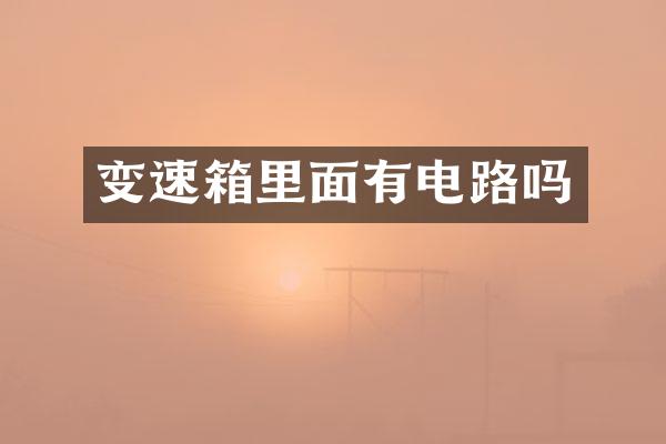 变速箱里面有电路吗