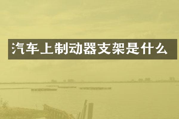 汽车上制动器支架是什么