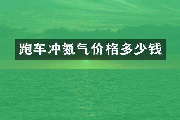 跑车冲氮气价格多少钱