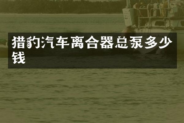 猎豹汽车离合器总泵多少钱