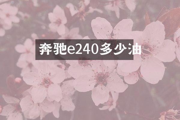 奔驰e240多少油