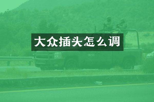 大众插头怎么调