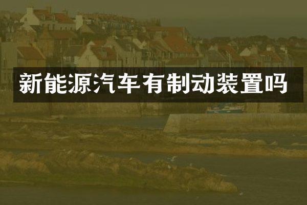 新能源汽车有制动装置吗