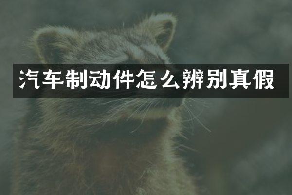 汽车制动件怎么辨别真假