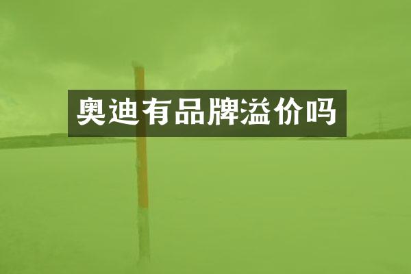 奥迪有品牌溢价吗