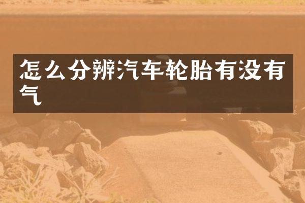 怎么分辨汽车轮胎有没有气