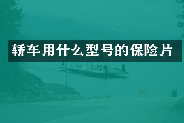 轿车用什么型号的保险片