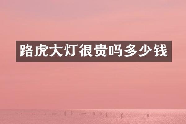 路虎大灯很贵吗多少钱