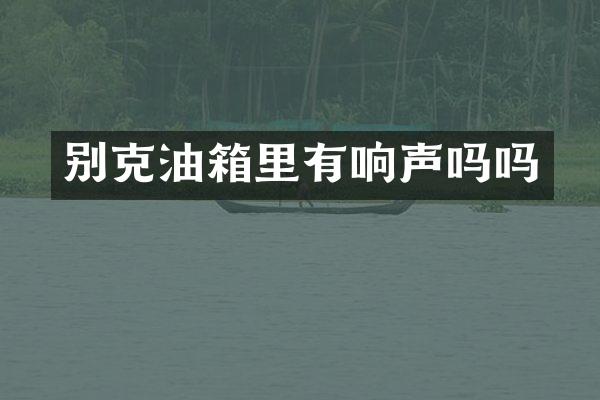 别克油箱里有响声吗吗