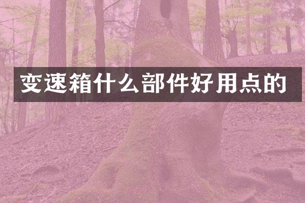 变速箱什么部件好用点的