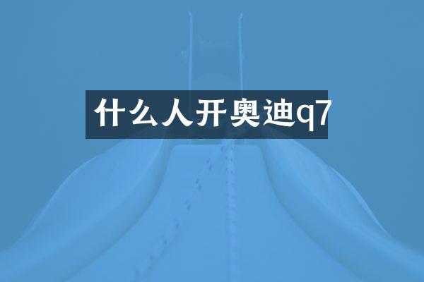 什么人开奥迪q7