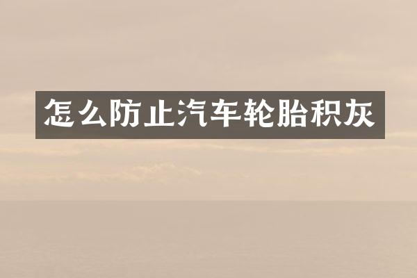 怎么防止汽车轮胎积灰