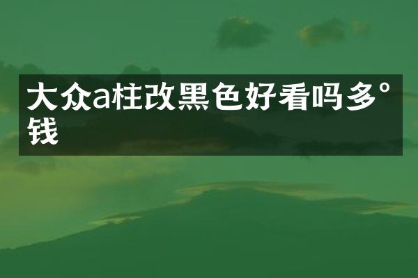 大众a柱改黑色好看吗多少钱