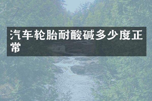 汽车轮胎耐酸碱多少度正常