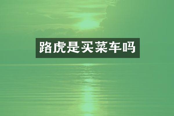 路虎是买菜车吗
