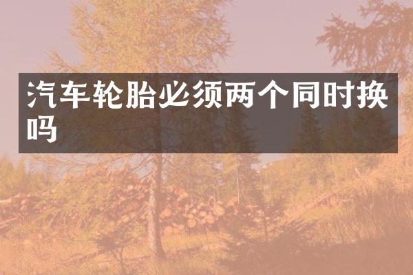 汽车轮胎必须两个同时换吗