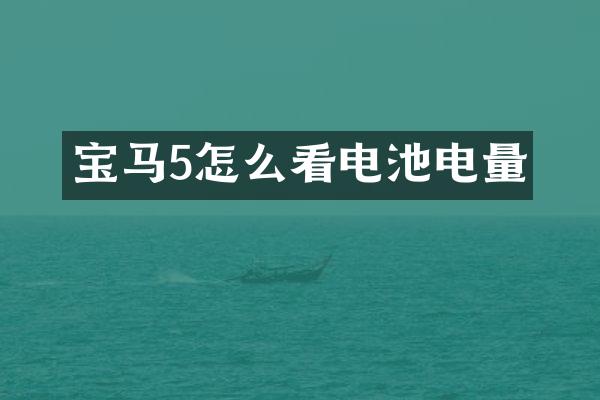 宝马5怎么看电池电量