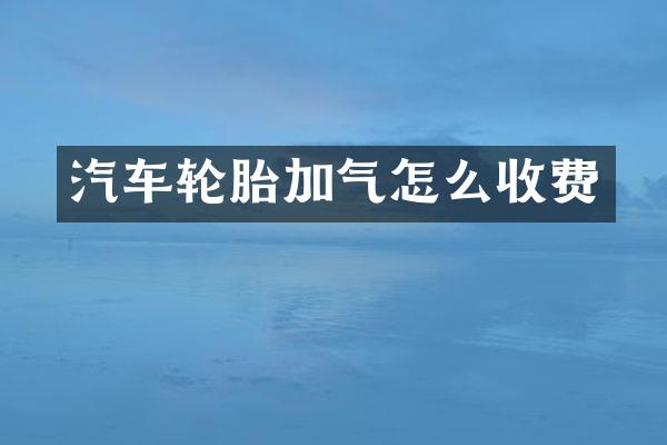 汽车轮胎加气怎么收费